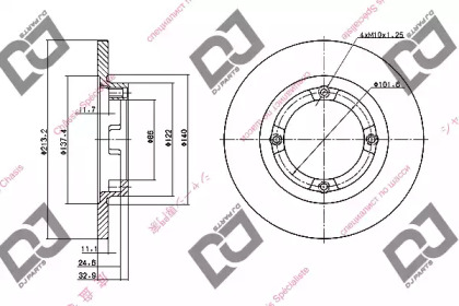 Тормозной диск DJ PARTS BD1073